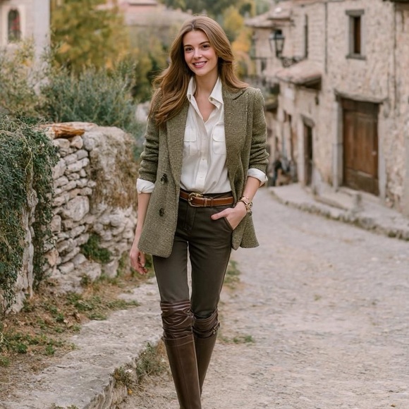 Lauren Ralph Lauren Pants - VINTAGE RALPH LAUREN | MID RISE GREEN STRETCH EQUESTRIAN STYLE TROUSER PANTS 10